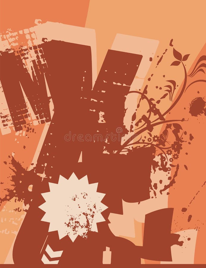 Typography Grunge Background royalty free illustration