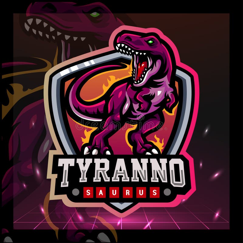 Logotipo Do Mascote Do Dinossauro T Rex Tyrannosaurus Rex Para