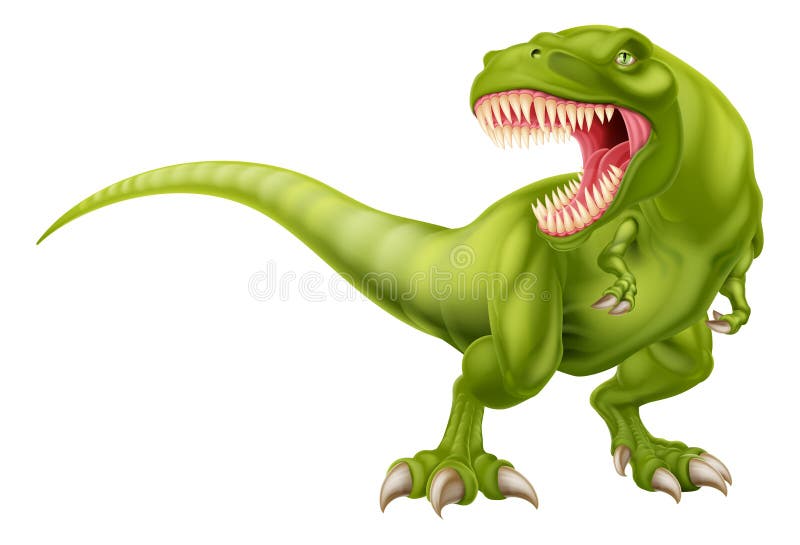 Tyrannosaurus rex dinosaur cartoon character 6034394 Vector Art at