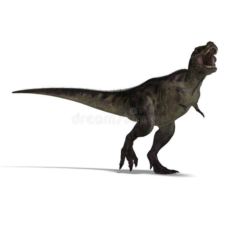 T-Rex. 3D render with clipping path and shadow over white. T-Rex. 3D render with clipping path and shadow over white