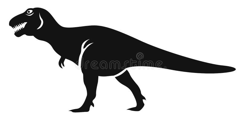 Illustration of Tyranosaurus rex in black color. Illustration of Tyranosaurus rex in black color