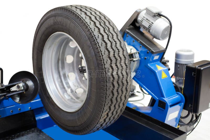 Tyre fitting machine stock photo. Image of repair, lathe 26545708