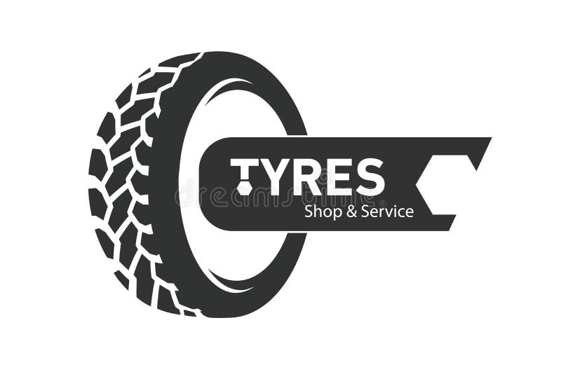 Tire Shop Logo Design, Tyre Business Branding, Tyre Logo Shop Stock ...