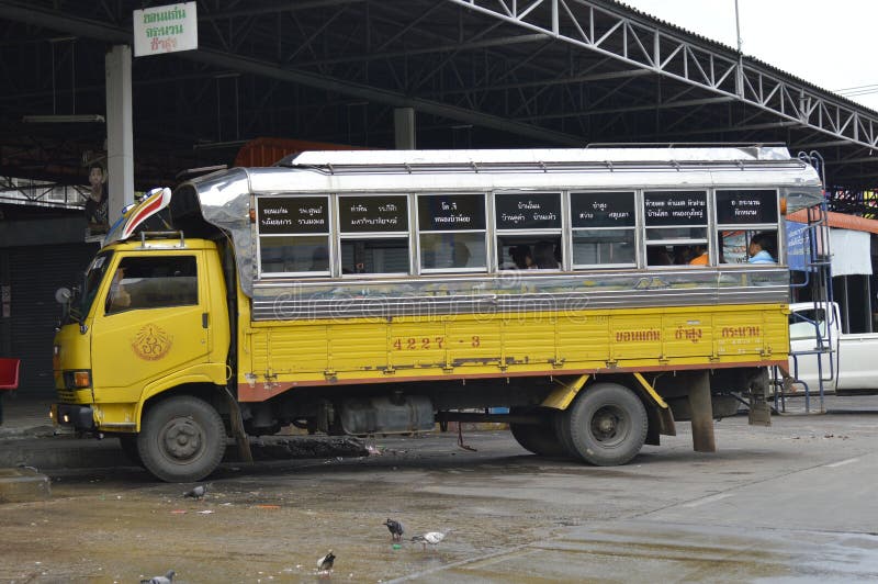 Táxi Khon Kaen Tailândia do caminhão fotos de stock royalty free