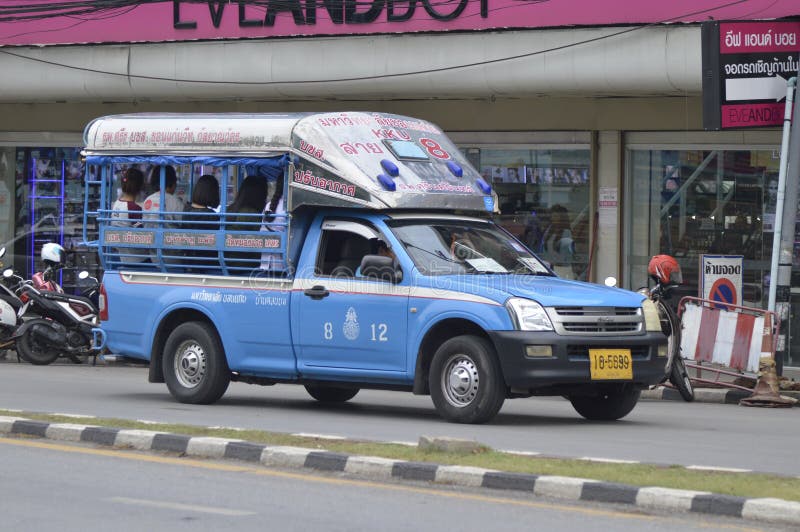 Pegar táxi Khon Kaen Tailândia foto de stock royalty free