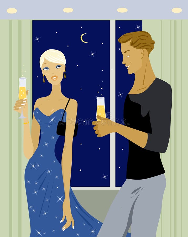 Encontro ilustração royalty free