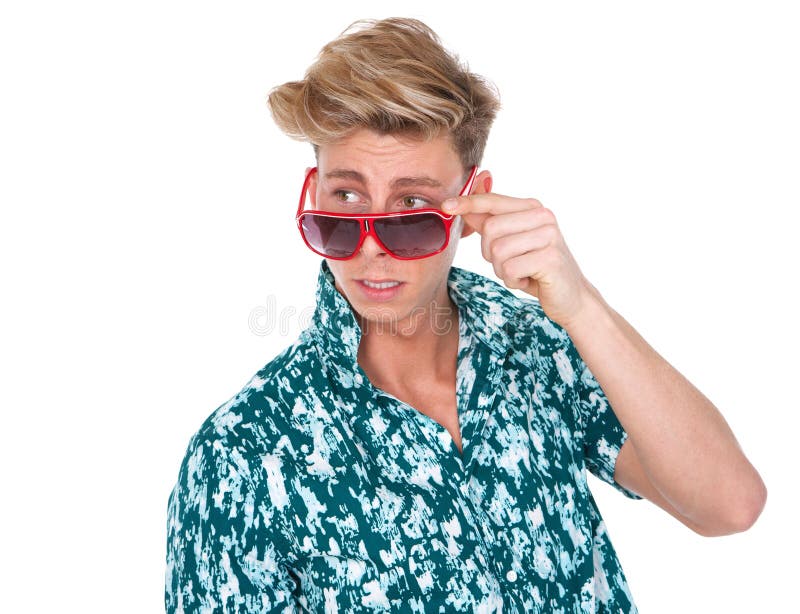 Tânăr cu ochelari de soare royalty free stock photos