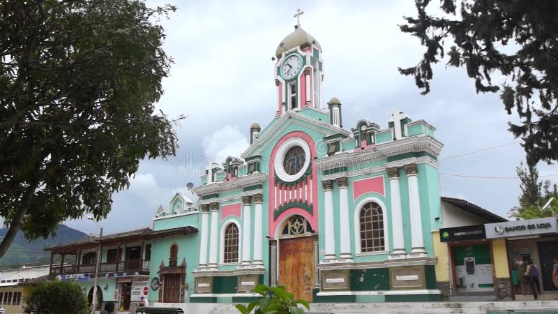 Tägliche Tätigkeit nah von der Kirche von Vilcabamba Das Dorf ist im Tal der Langlebigkeit