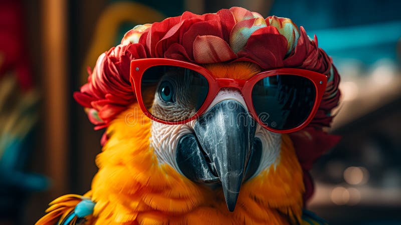 Imagine a stylish parrot in a leather bomber jacket, accessorized with aviator sunglasses and a silk scarf. Amidst a backdrop of tropical foliage, it exudes adventurous style and tropical flair. The vibe: bold and free-spirited AI generated. Imagine a stylish parrot in a leather bomber jacket, accessorized with aviator sunglasses and a silk scarf. Amidst a backdrop of tropical foliage, it exudes adventurous style and tropical flair. The vibe: bold and free-spirited AI generated