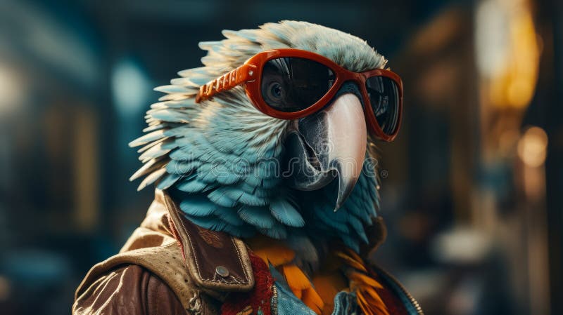 Imagine a stylish parrot in a leather bomber jacket, accessorized with aviator sunglasses and a silk scarf. Amidst a backdrop of tropical foliage, it exudes adventurous style and tropical flair. The vibe: bold and free-spirited AI generated. Imagine a stylish parrot in a leather bomber jacket, accessorized with aviator sunglasses and a silk scarf. Amidst a backdrop of tropical foliage, it exudes adventurous style and tropical flair. The vibe: bold and free-spirited AI generated