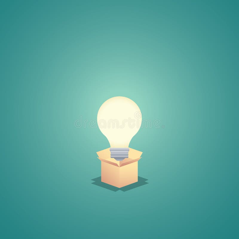 Tänk utanför bakgrunden för askaffärsidévektorn med lightbulben Kreativitet och idérikt lösningsabstrakt begrepp royaltyfri illustrationer Tänk utanför bakgrunden för askaffärsidévektorn med lightbulben Kreativitet och idérikt lösningsabstrakt begrepp royaltyfri illustrationer