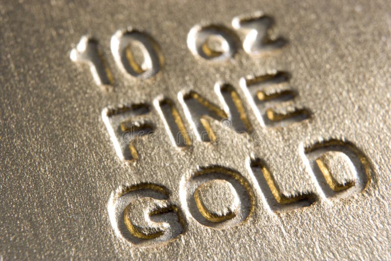 Tät guld för stång upp arkivbild