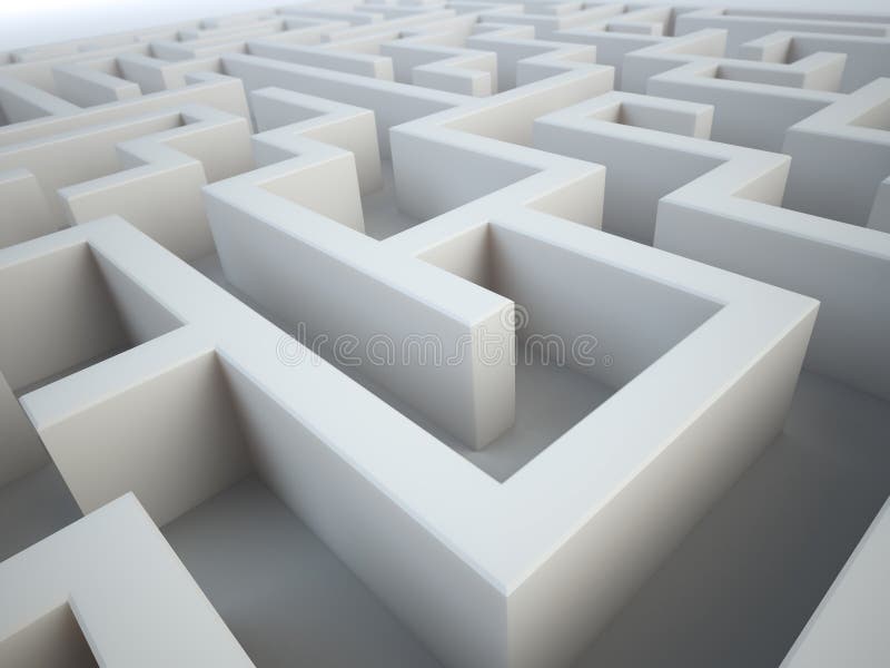 Tät maze upp royaltyfri illustrationer
