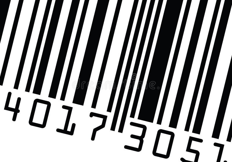 Tät övre vektor för barcode stock illustrationer