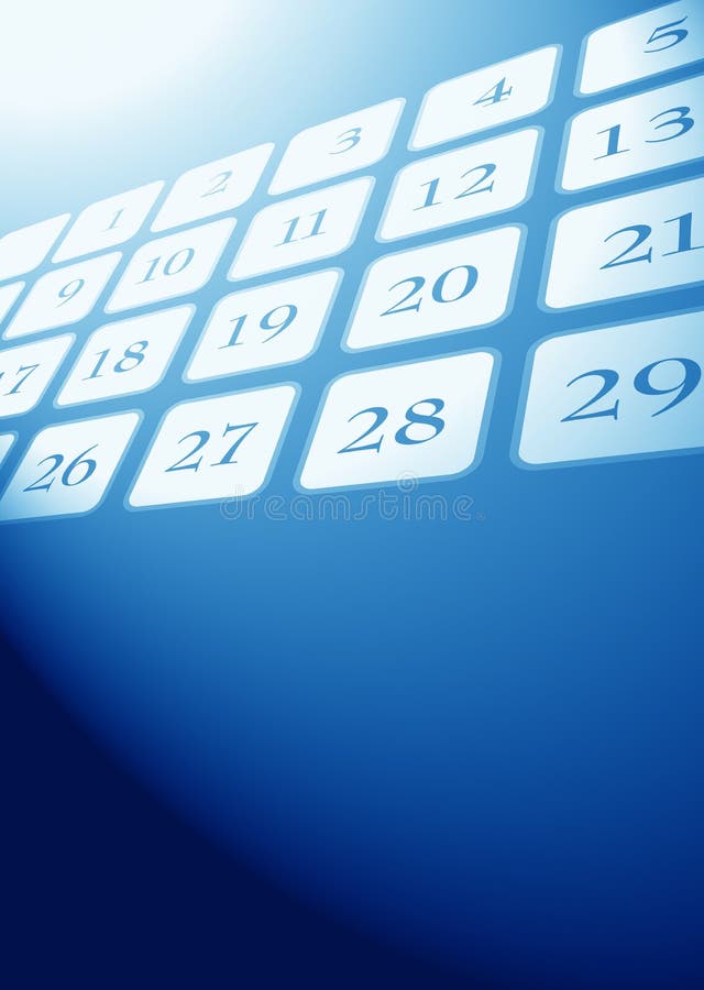 Tätt övre för kalender stock illustrationer