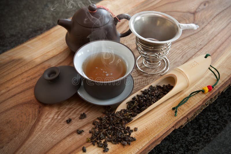 Té de Oolong foto de archivo Té de Oolong foto de archivo