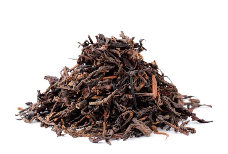 Té negro chino aislado en el fondo blanco fotografía de archivo libre de regalías Té negro chino aislado en el fondo blanco fotografía de archivo libre de regalías