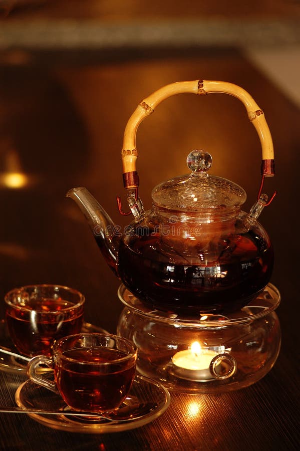 Té y tetera imágenes de archivo libres de regalías