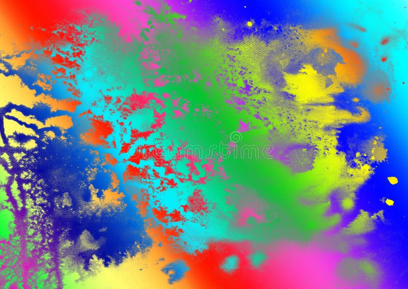 High saturation colorful rainbow watercolor technique illustration pop art style. Use for decoration and background wallpaper. Also has fluid paint stain artwork. Hand technique. High saturation colorful rainbow watercolor technique illustration pop art style. Use for decoration and background wallpaper. Also has fluid paint stain artwork. Hand technique