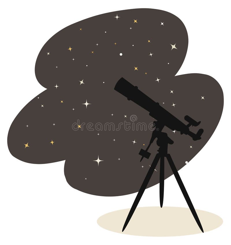 Télescope et étoiles illustration libre de droits