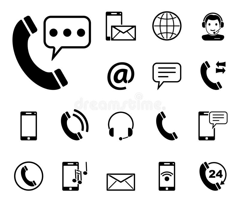 Téléphone et communication - Iconset - icônes illustration libre de droits Téléphone et communication - Iconset - icônes illustration libre de droits