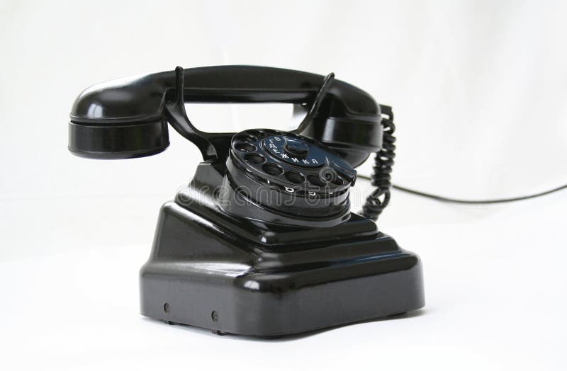 Téléphone noir photo stock
