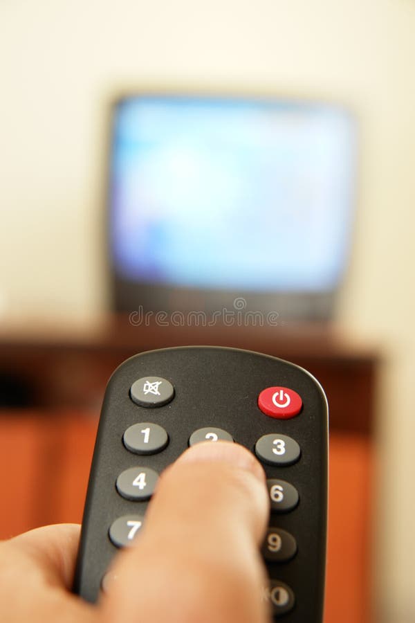 Télévision de TV à télécommande photo libre de droits Télévision de TV à télécommande photo libre de droits