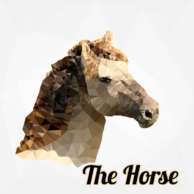 Tête de cheval de vecteur de polygone illustration libre de droits Tête de cheval de vecteur de polygone illustration libre de droits