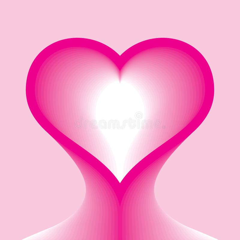 Tête de forme de coeur illustration libre de droits Tête de forme de coeur illustration libre de droits