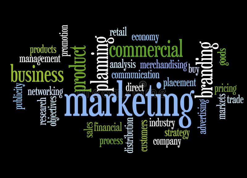 Tópicos de Marketing ilustração royalty free