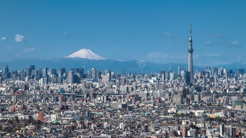 Tóquio Skytree e Mt Fuji fotos de stock Tóquio Skytree e Mt Fuji fotos de stock