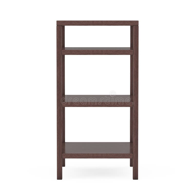Empty Wooden Rack Storage Stand on a white background. 3d Rendering. Empty Wooden Rack Storage Stand on a white background. 3d Rendering
