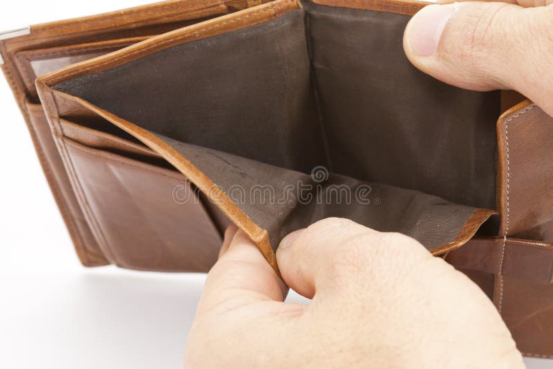 Töm plånboken royaltyfri foto Töm plånboken royaltyfri foto