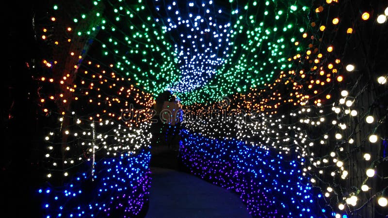 Túnel mágico das luzes imagens de stock Túnel mágico das luzes imagens de stock