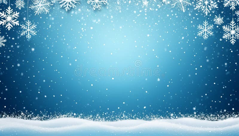 Tărâmul minunilor de iarnă cu fulgi de zăpadă căzuți și graniță înghețată royalty free stock photo