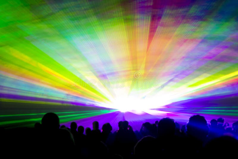 Tęczy laserowy przedstawienie obraz royalty free Tęczy laserowy przedstawienie obraz royalty free