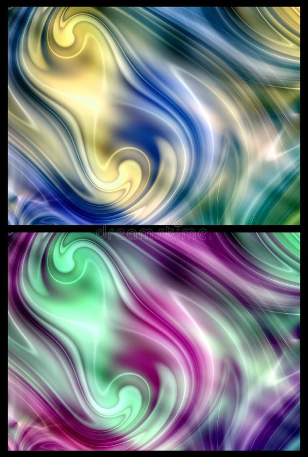 Set of two backgrounds with abstract patterns and colours. Set of two backgrounds with abstract patterns and colours