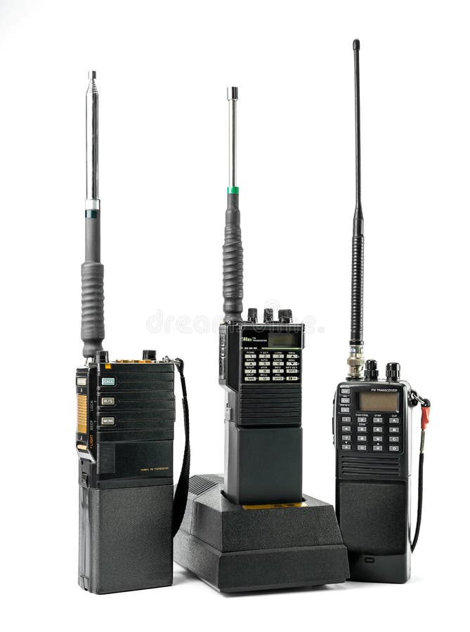 Portable radio communication set isolated on white. Portable radio communication set isolated on white