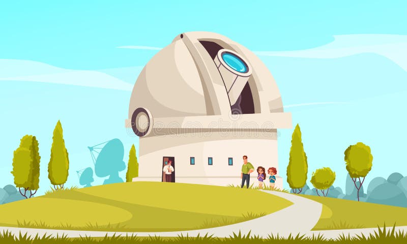 Tło budynku obserwatorium ilustracji