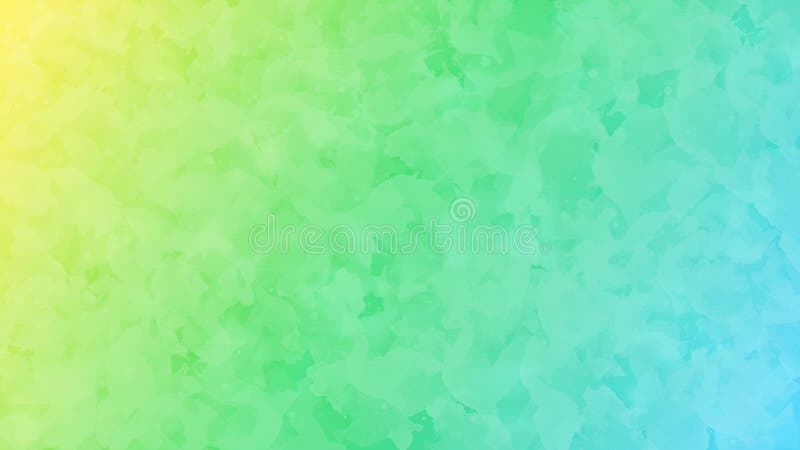 Tło gradientu niebieskiego, zielonego i żółtego z teksturą w kolorze Watercolor fotografia stock