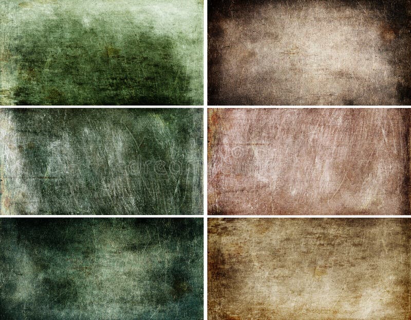 Six grunge textured surface backgrounds. Six grunge textured surface backgrounds