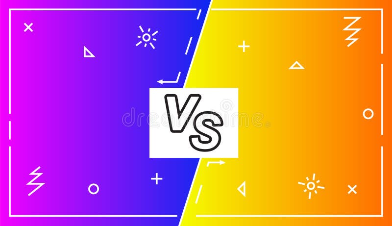 Tło Versus ekran bitwa, Wektorowa ilustracja Biznesowy konfrontacja ekran z ramami vs logo ilustracja i bitwa ilustracja wektor