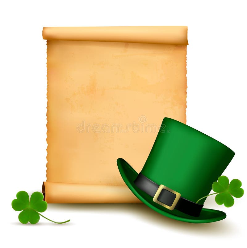 Tło z St. Patricks dnia kapeluszem z koniczyną. royalty ilustracja Tło z St. Patricks dnia kapeluszem z koniczyną. royalty ilustracja