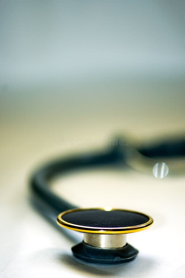 Isolated stethoscope with selective focus and blurred background. Isolated stethoscope with selective focus and blurred background