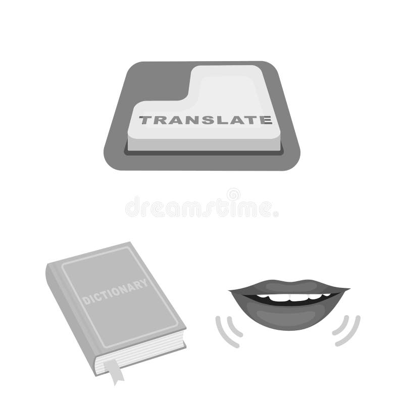 Tłumacza i językoznawcy monochromatyczne ikony w ustalonej kolekci dla projekta Tłumacza symbolu zapasu sieci wektorowa ilustracj royalty ilustracja