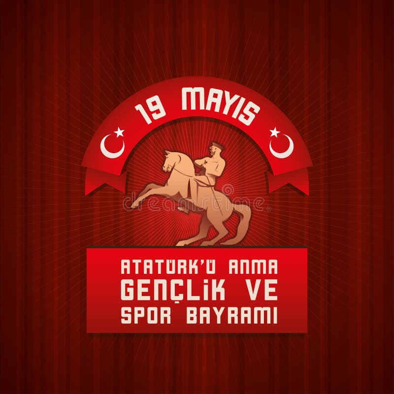 ` u Anma Genclik VE Spor Bayrami d'Ataturk de 19 mayis illustration libre de droits ` u Anma Genclik VE Spor Bayrami d'Ataturk de 19 mayis illustration libre de droits