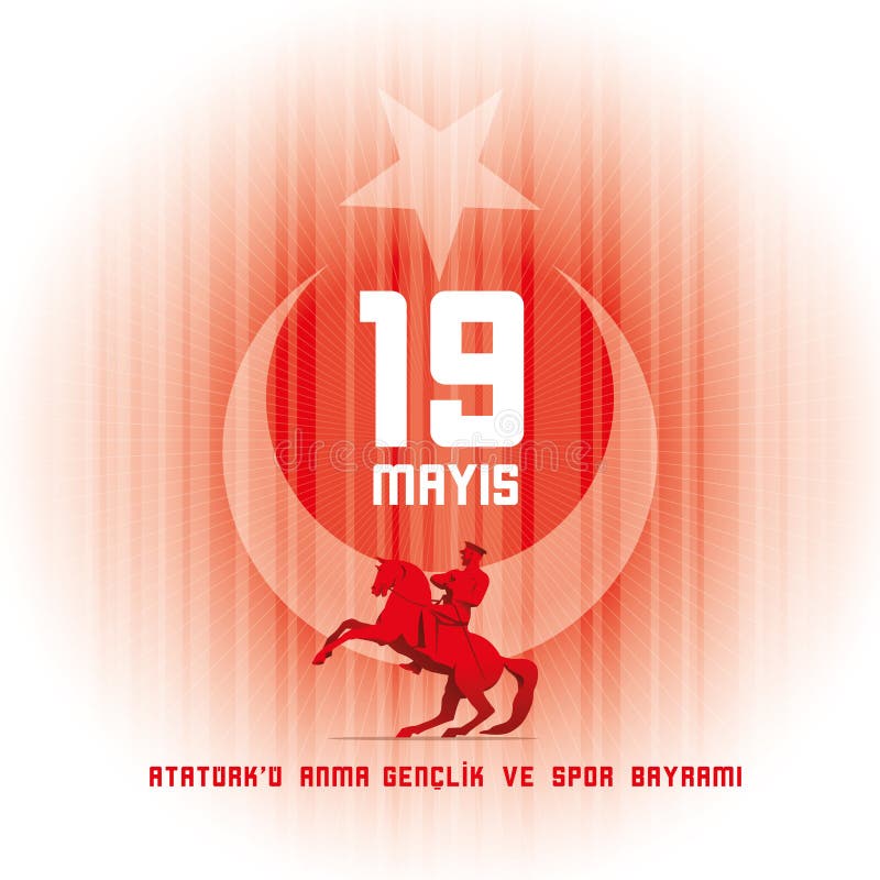 ` u Anma Genclik VE Spor Bayrami d'Ataturk de 19 mayis illustration de vecteur ` u Anma Genclik VE Spor Bayrami d'Ataturk de 19 mayis illustration de vecteur