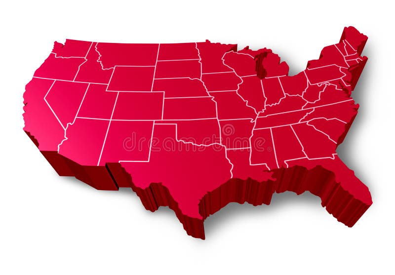 U.S.A 3D map