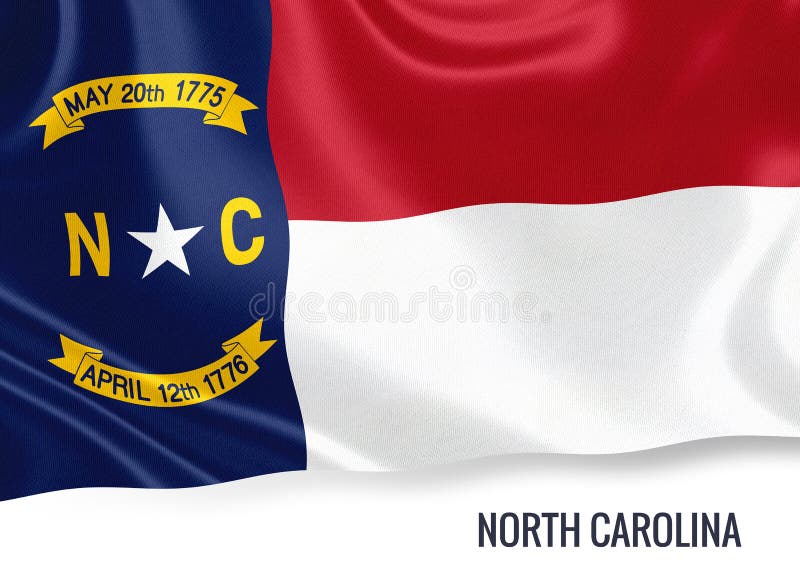 U S bandiera della Nord Carolina dello stato illustrazione vettoriale U S bandiera della Nord Carolina dello stato illustrazione vettoriale