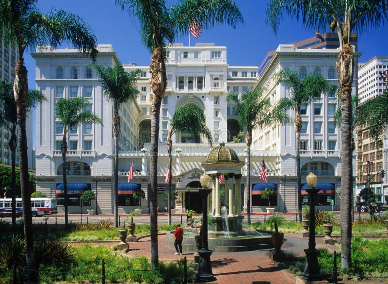 The historic U.S. Grant Hotel is located on Broadway in downtown San Diego, California. The historic U.S. Grant Hotel is located on Broadway in downtown San Diego, California.